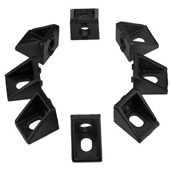 10pcs 8080 Black Aluminum Corner Bracket for 8080 Aluminum Extrusion Profile