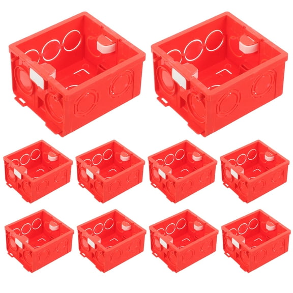 10 Pcs Recessed Electrical Outlet Switch Box PVC Wiring Socket