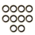 thumbnail image 1 of 10pcs 8mm ID. 14mm OD. Bronze Tone Vehicle Engine Oil Drain Copper Washer Gasket Oil Bonded Seal, 1 of 4
