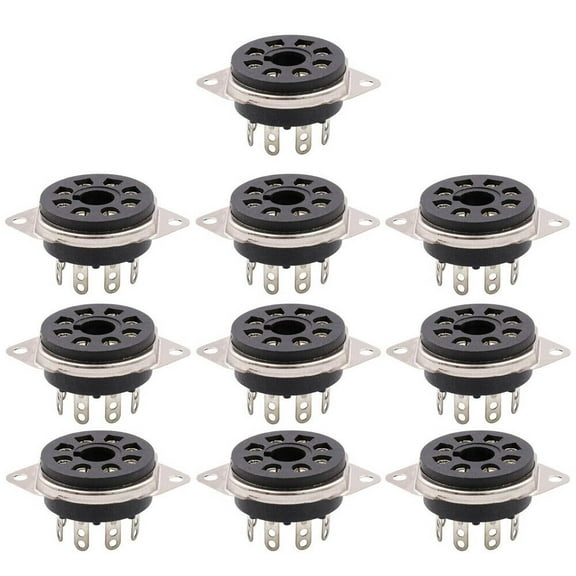 10pcs 8pin Bakelite Octal Valve Tube Socket For EL34 6V6 6L6 KT88 Chassis Mount