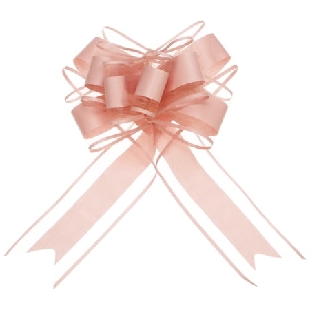 10pcs 9 Inch Extra Large Pull Bow Gift Wrapping Big Organza Bows Ribbon Dusty Pink for Wedding Baskets Presents