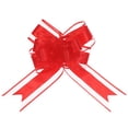 thumbnail image 1 of 10pcs 9 Inch Extra Large Pull Bow Gift Wrapping Big Organza Bows Ribbon Red for Wedding Baskets Presents, 1 of 6