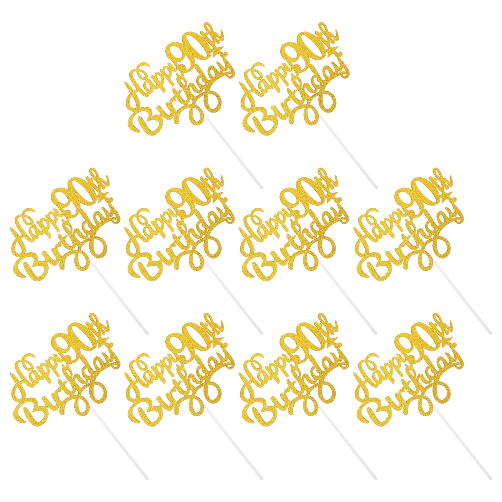 10pcs 90th Birthday Centerpiece Sticks Table Centerpiece Number Letter Decorations