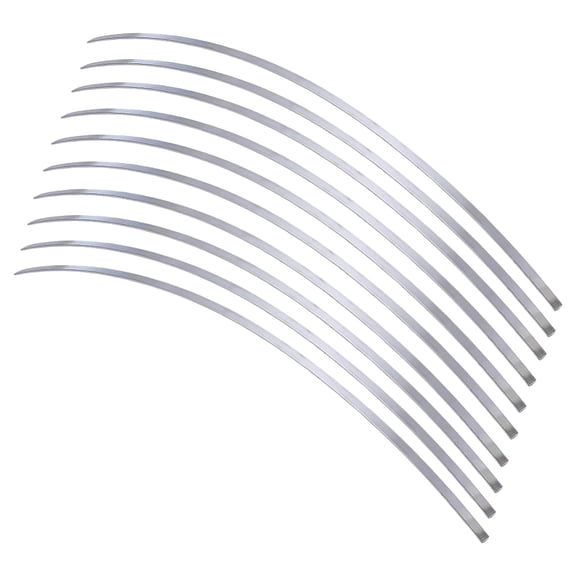 10pcs 925 Sterling Silver Plated Flat Wire 30cmx5mm Bendable Flexible Craft Wire Rectangle Bezel Strip Brass Jewelry Making Wires