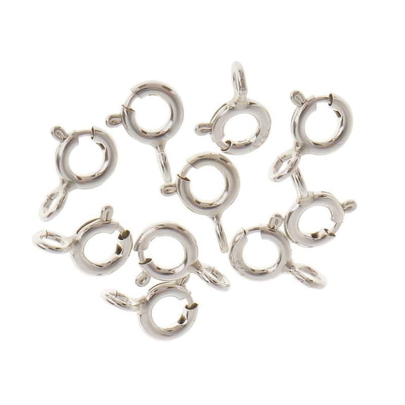 10pcs 925 Sterling Spring Rings 5mm Jewelry Making Connectors Clasp