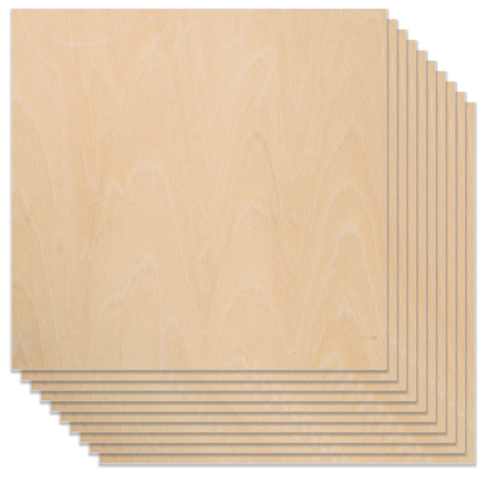 Lotfancy Basswood Sheets for Craft, 12 Pack, 12 x 12 x 1/8 inch, 3mm Thick Square Plywood Sheets, Size: 12 x 12 x 1/8 in 3mm, White