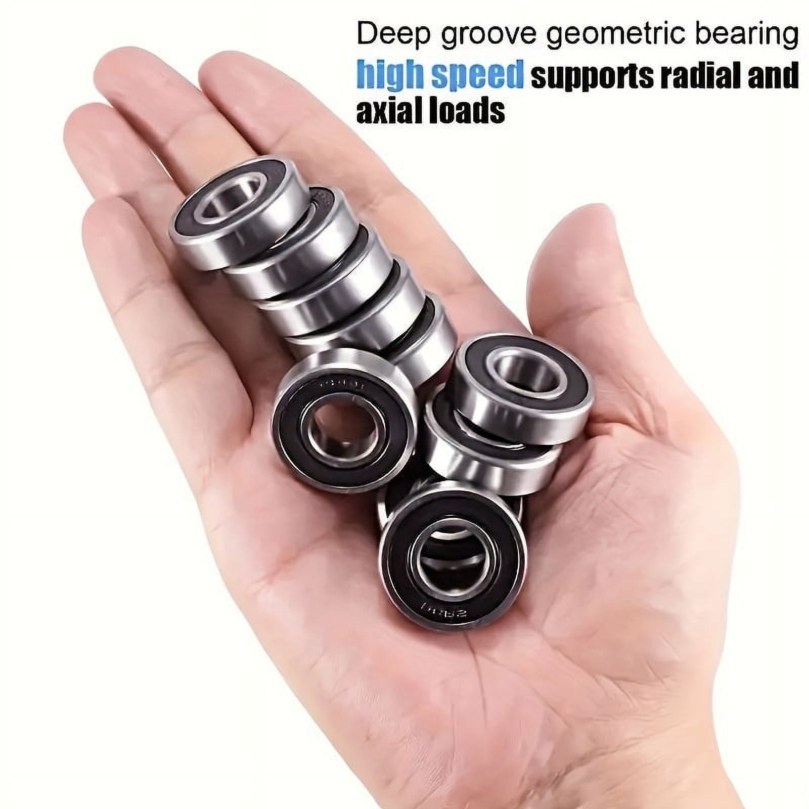 10pcs ABEC-9 Carbon Steel Deep Groove Ball Bearings For Longboard ...