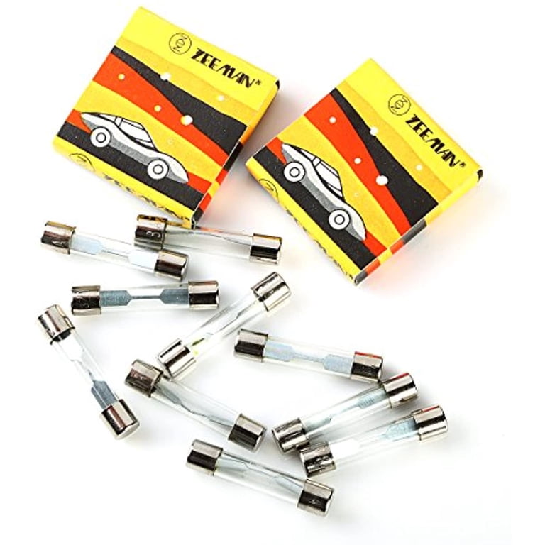 4 Pack 6x30mm Glass Fuses 250V Fast Blow - Various Amps Assortment