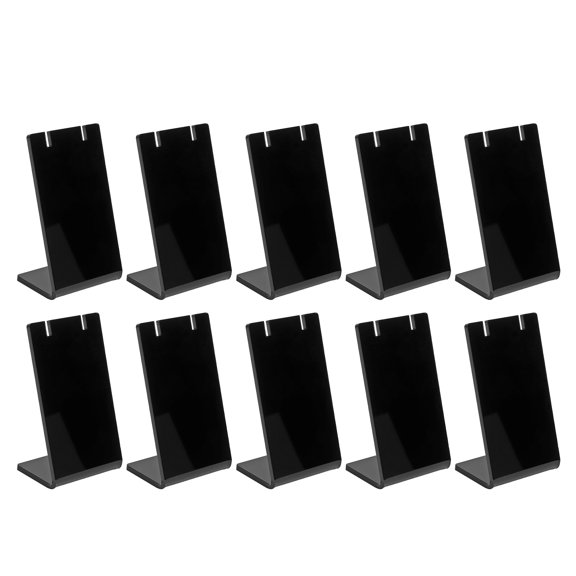 10pcs Acrylic Earring Holder Organizer Ear Studs Jewelry Storage Display Rack Showcase Earrings Display Stand Earring Storage Black