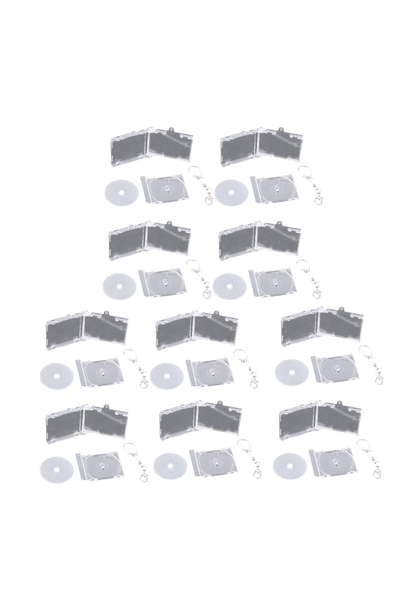 10pcs Acrylic Keyring Commemorative Miniature Album Keychain Charm Souvenir Stylish Backpack Pendant for Music Lovers