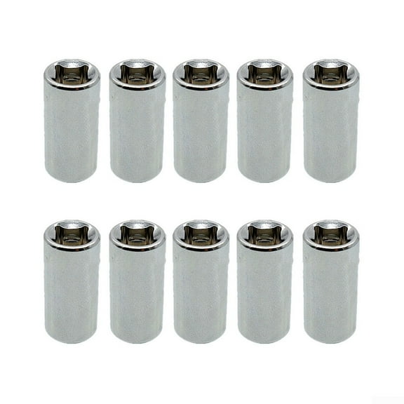 10pcs Adapter Socket Drive 1/4" Square To 1/4" Hex Screwdriver Bit Converter