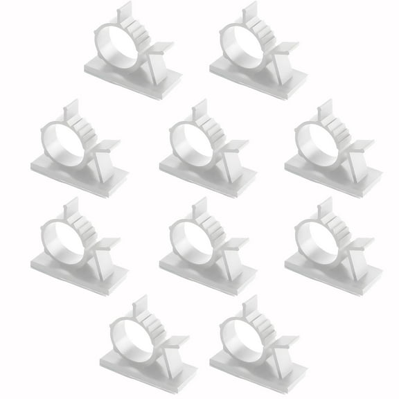 10pcs Adjustable Management Clips - Nylon Material, 4 - Position Adjustable Snap - for Cable Management, Wall and Desk Mountable