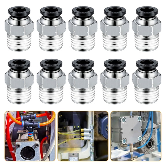 10pcs Air Hose Fittings, EEEkit 1/4" NPT Pneumatic Fitting Quick Connect Hose Fittings Air Tool Fittings