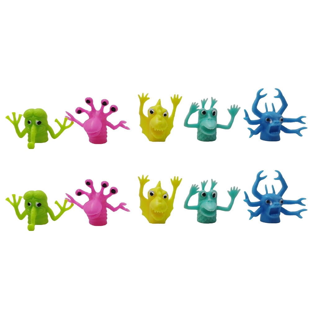 10pcs Alien Finger Puppet Mini Finger Plaything Story Telling Finger