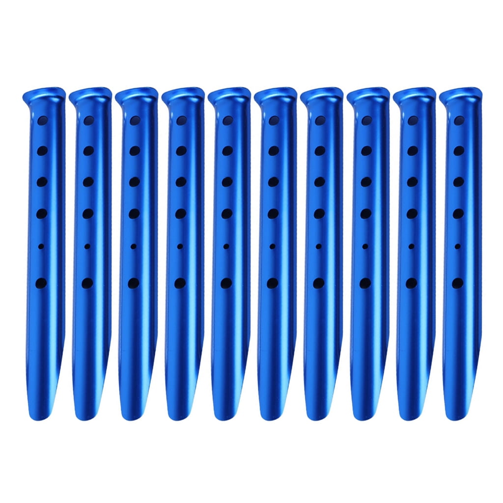 10lots Wind Resistant Stakes Portables Tent Pegs Multifunctional Beach Tent Pegs for Camping Travel and Hiking Adventure