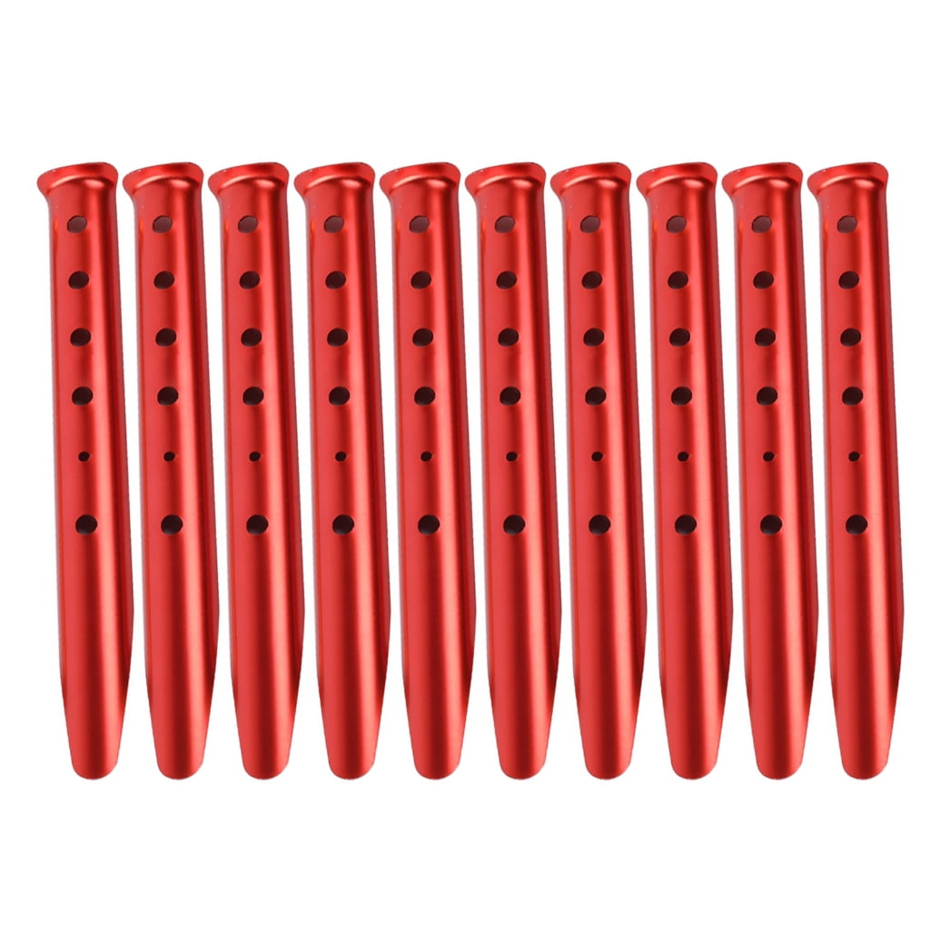 10lots Wind Resistant Stakes Portables Tent Pegs Multifunctional Beach Tent Pegs for Camping Travel and Hiking Adventure