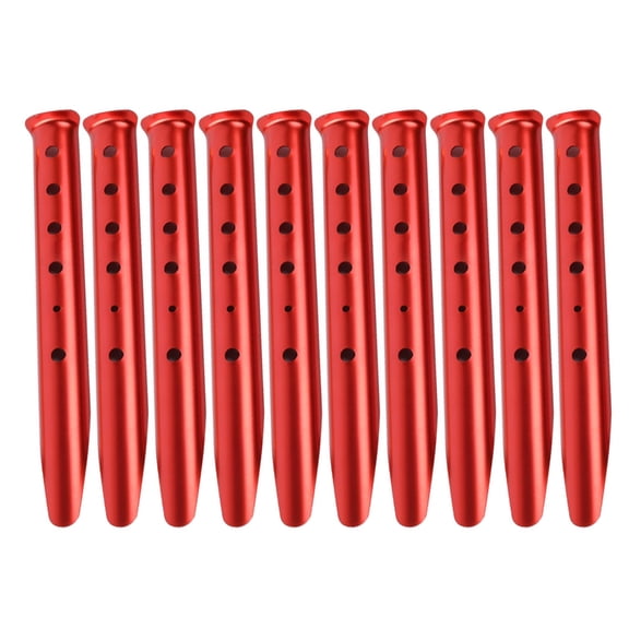 10lots Wind Resistant Stakes Portables Tent Pegs Multifunctional Beach Tent Pegs for Camping Travel and Hiking Adventure