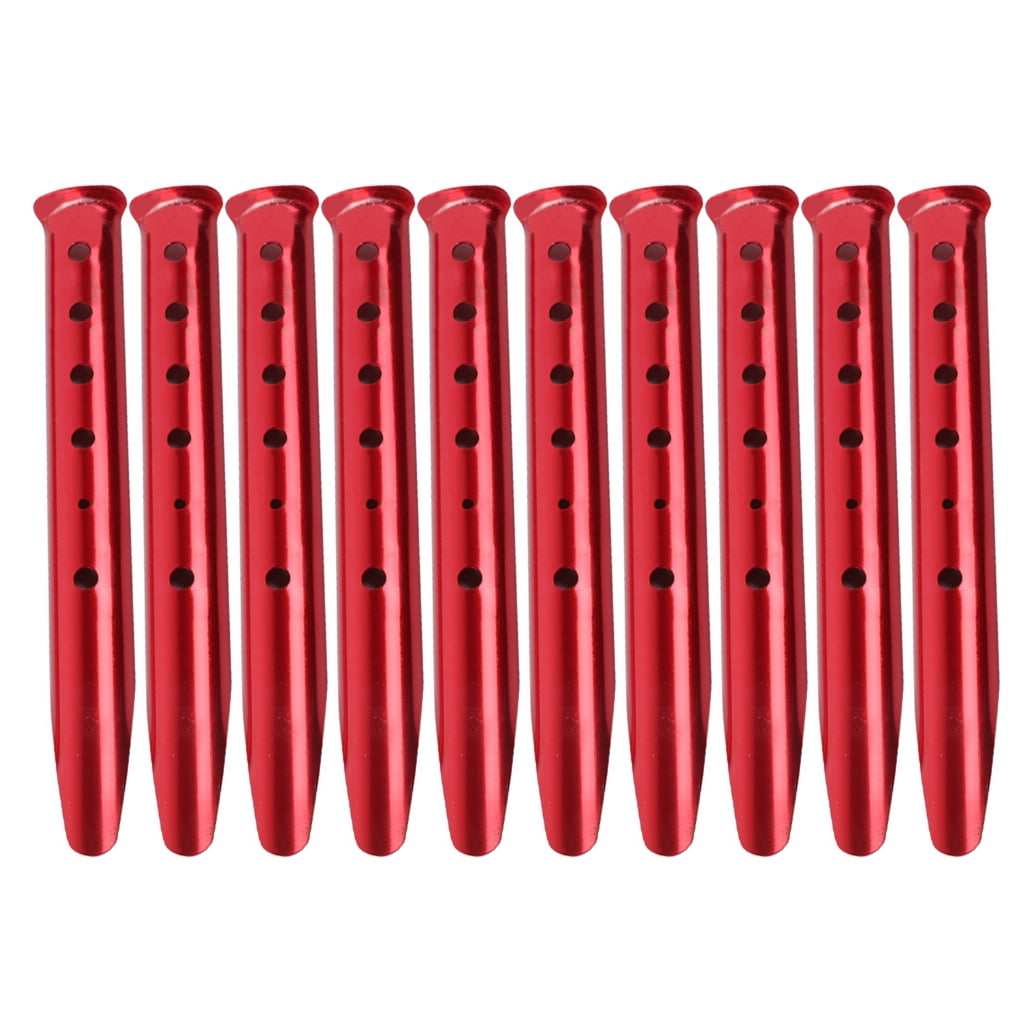 10lots Wind Resistant Stakes Portables Tent Pegs Multifunctional Beach Tent Pegs for Camping Travel and Hiking Adventure