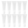 thumbnail image 1 of 10pcs Angled Tip Cosmetic Tubes Clear Refillable 5ml/10ml Lip Balm Containers with Nozzle, 1 of 9