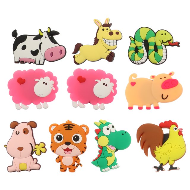 10pcs Animal Refrigerator Whiteboard Stickers Mixed