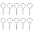 thumbnail image 1 of 10pcs Anti-rust Self Tapping Eye Screw Hooks Eye Bolts Eye Hooks for Wood, 1 of 6