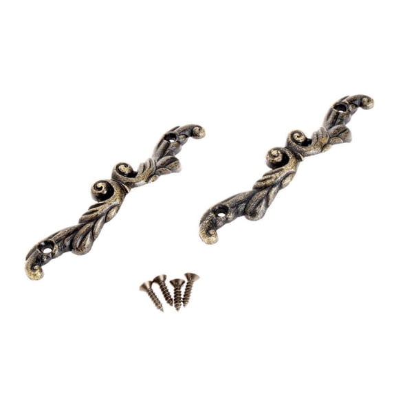 10pcs Antique Brass Furniture Handle Jewelry Wooden Box Pull Handle Cabinet Drawer Wardrobe Door Handle Knob Furniture Fittings