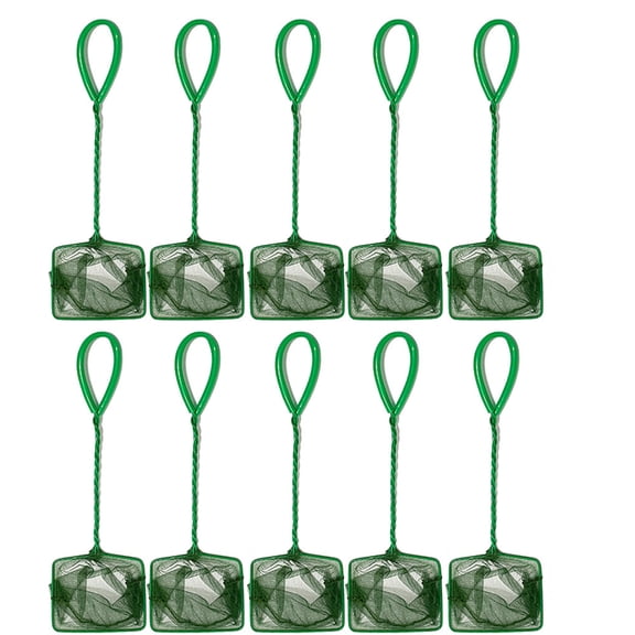 10pcs Aquariums Fish Net Scooping Tool for Safe Catching and Fishtanks Cleaning with Ergonomic Handle for Office Home Use