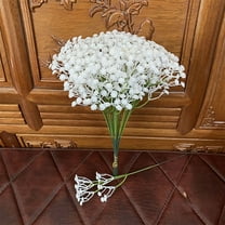 10pcs Artificial Baby's Breath Flowers, Fake Gypsophila for Wedding Bouquet, DIY Floral Arrangement, Home Party Decor, Plastic Fake Flower Stems,white