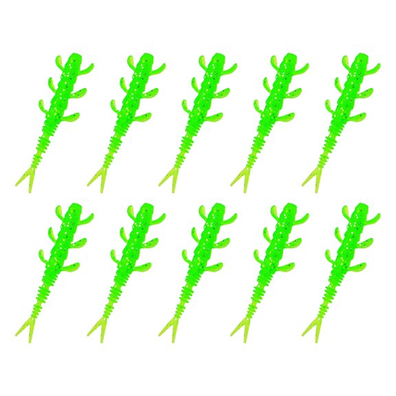 10pcs Artificial Baits Fishing Tackle Soft Baits Split Tail Lures for Trout 4cm 0.35g Swimbaits Lures