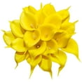 thumbnail image 1 of 10pcs Artificial Calla Lily Flower Real Touch Latex Flowers for DIY Wedding Bouquet Party Home Decor (White-Yellow Core), 1 of 5