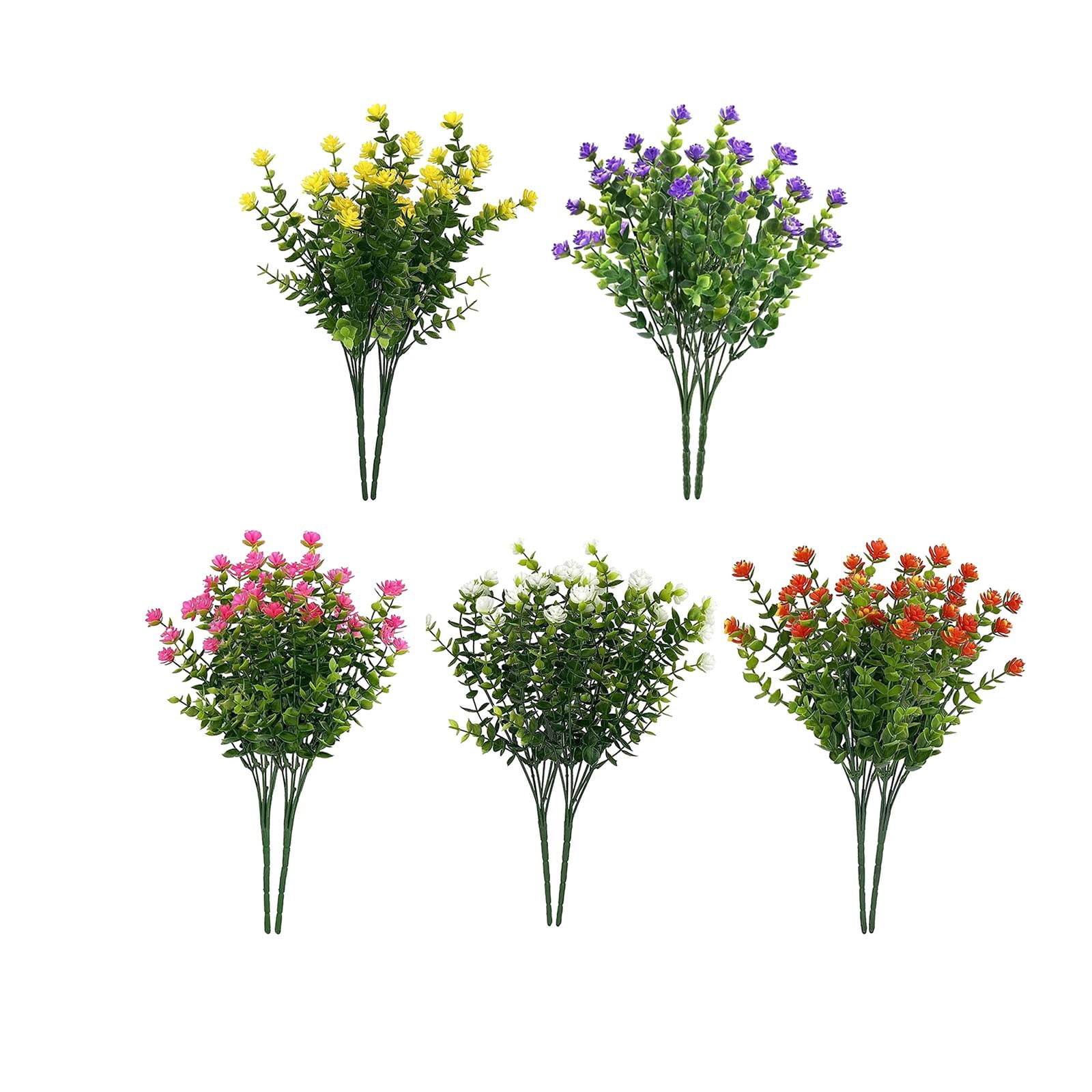 10pcs Artificial Flower Silk Flower Bouquet Latex Real Flower Bridal