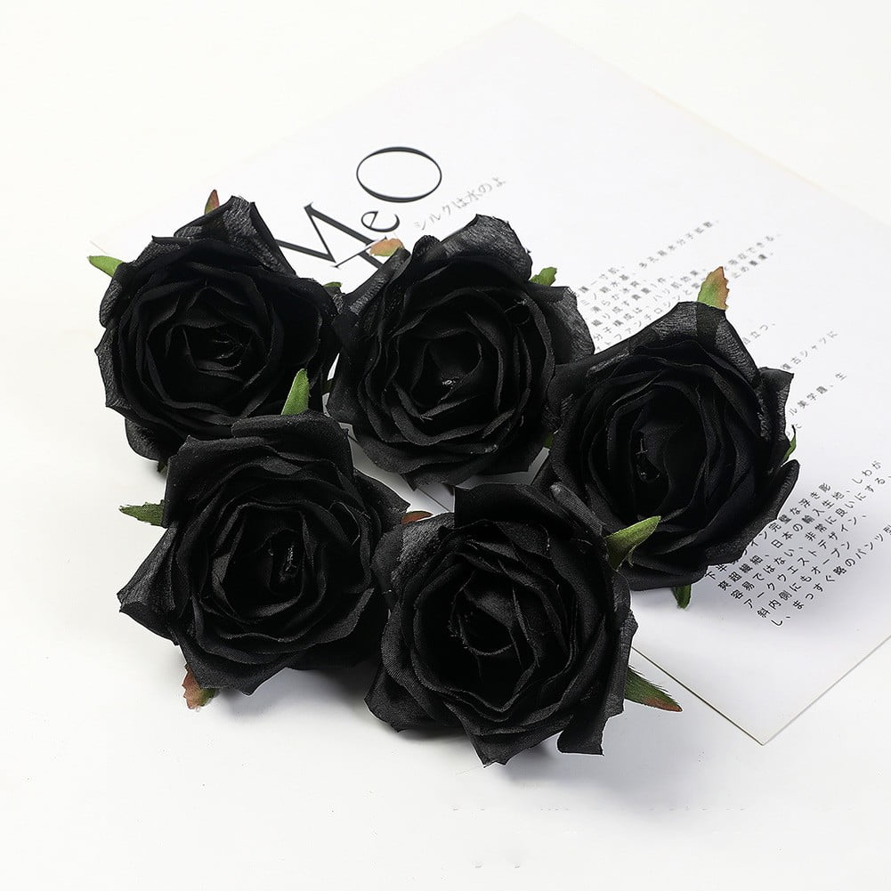 10pcs Artificial Flowers Head Silk Rose Fake Flower For Wedding
