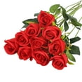 thumbnail image 1 of 10pcs Artificial Silk Rose Flower 19 inch Long Stem Roses Flowers Arrangement Branch for Wedding Proposal Candlelight Dinner Birthday Decor, 1 of 6