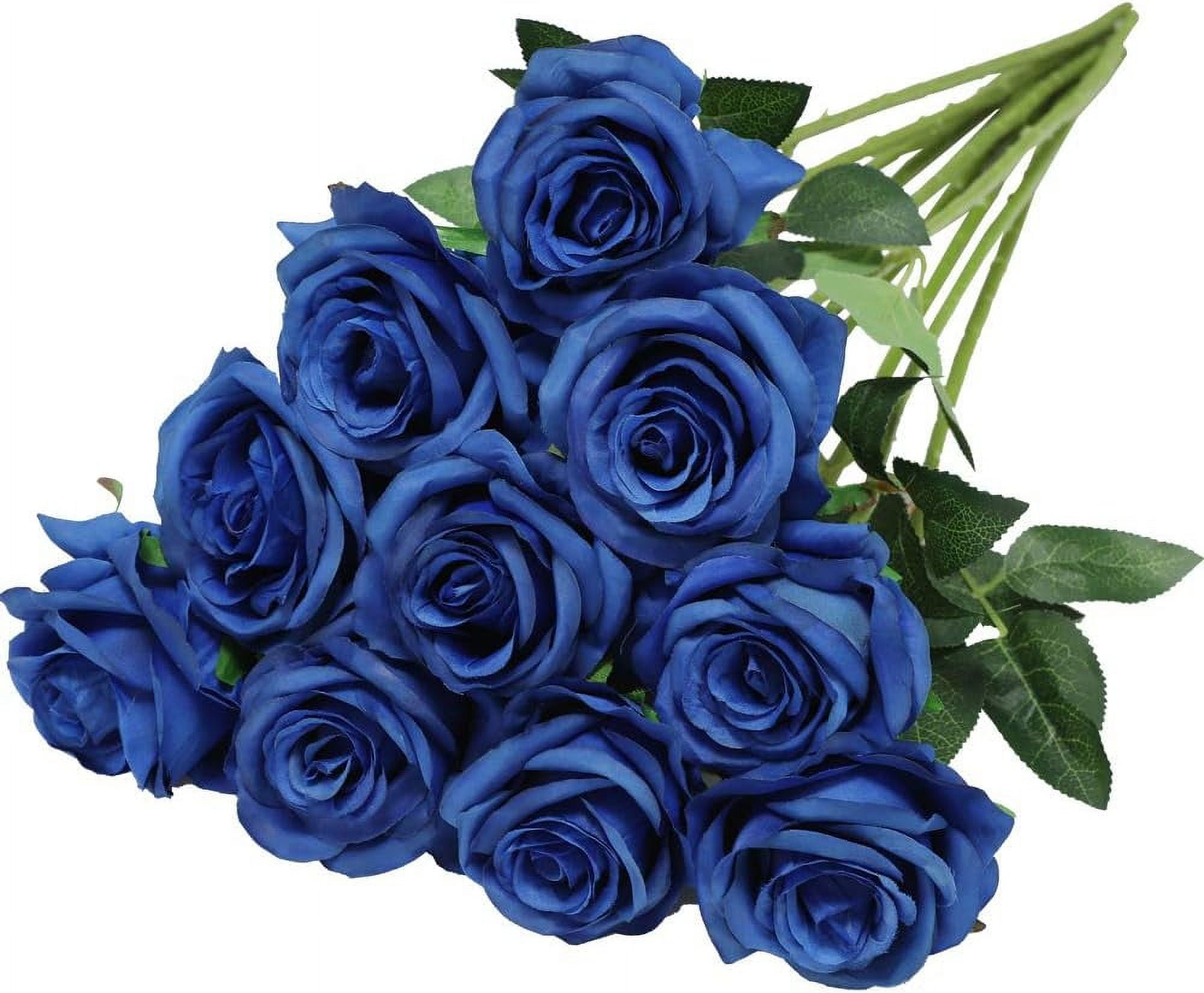 10pcs Artificial Silk Rose Flower Single Stem Lifelike Vintage Fake ...