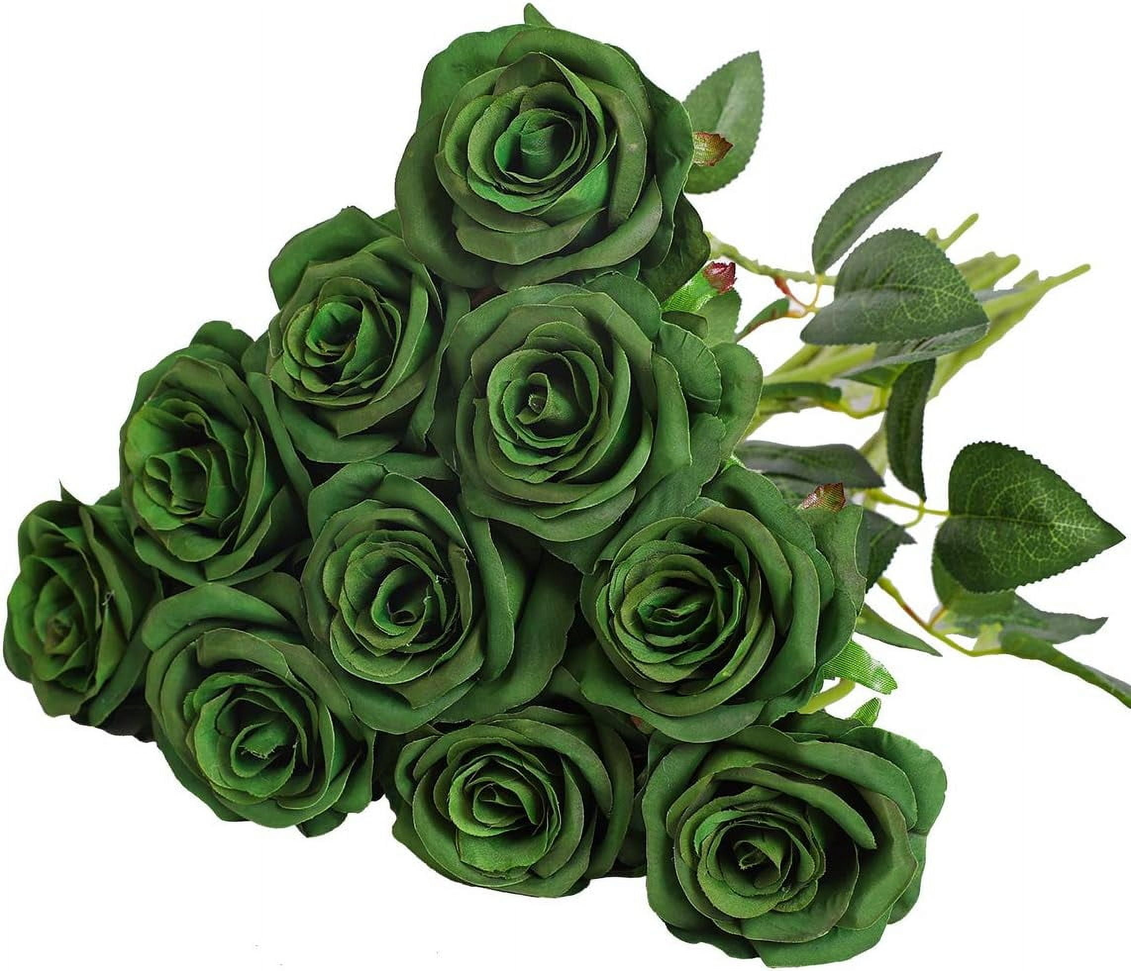 10pcs Artificial Silk Rose Flower Single Stem Lifelike Vintage Fake ...