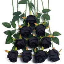 10pcs Artificial Silk Roses Fake Flowers Bouquet Long Stems for Wedding Home Party Decoration(Yellow)