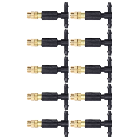 10pcs Atomizing Nozzles Micro Sprinkler Emitter for Garden Greenhouse Drip Irrigation System Removable Design Water Spray Head 1/4 inch Tube Compatible (2.2 inches / 5.5 cm)