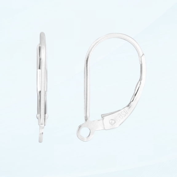 10pcs Authentic 925 Sterling Silver Hypoallergenic Lever Earring Hooks Closed Loop Earwire connectors for Earwire Making SS97-1