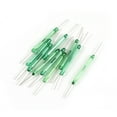 thumbnail image 1 of 10Pcs Silver Tone Round Green Glass Tube Normally Open NO Reed Switch 28mm, 1 of 1