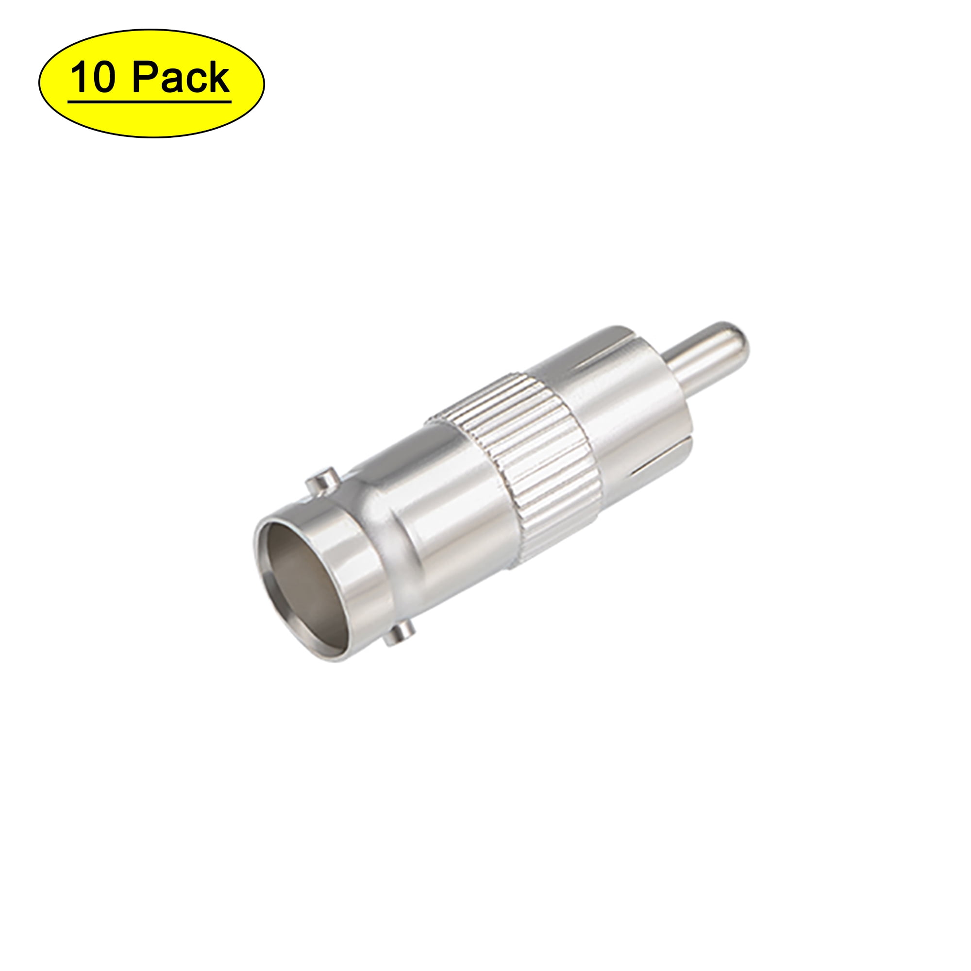 10pcs BNC Female to RCA Male Adapter Coaxial Cable Connector for CCTV