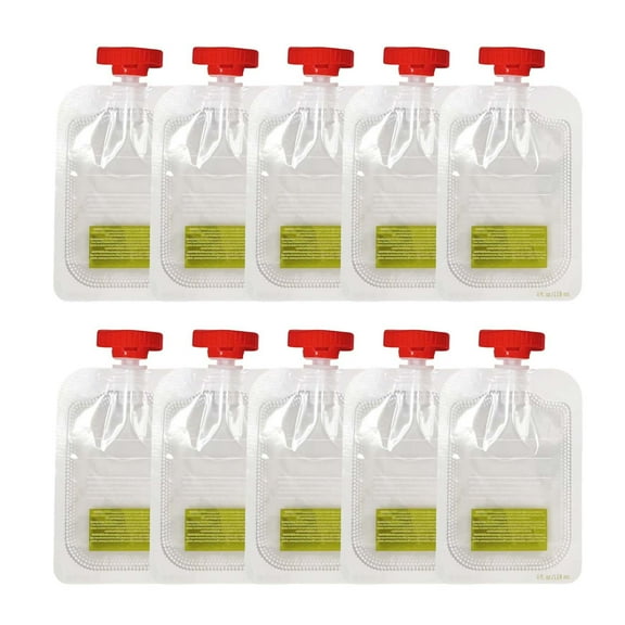 10pcs Baby Food Pouch Filling Station Dispenser Homemade Puree Maker Juice Storage Containers for Toddlers