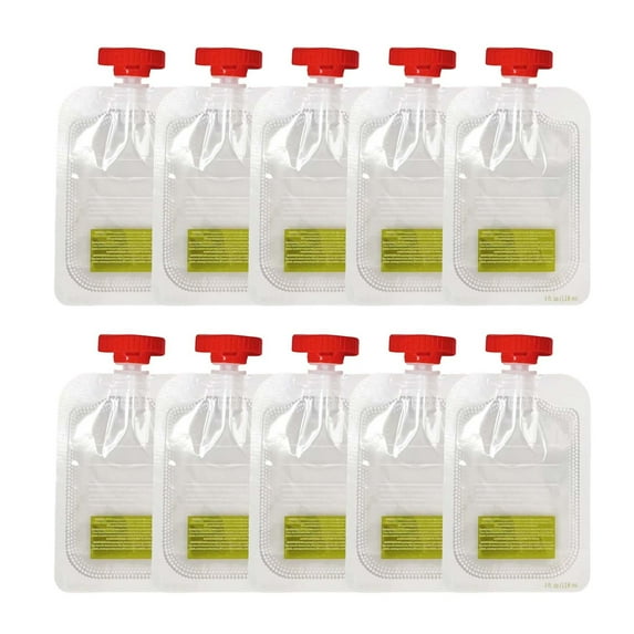 10pcs Baby Food Pouch Filling Station Dispenser Homemade Puree Maker Juice Storage Containers for Toddlers