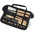 thumbnail image 1 of 10pcs Barbecue Kit Set Stainless Steel Grill Accessories for Men,High Quality Grill Utensils Set for Camping Brown, 1 of 4