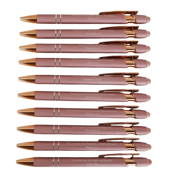 10pcs Bible Verse Ballpoint Pen Set Encouragement Words Ballpoint Pen 3ml