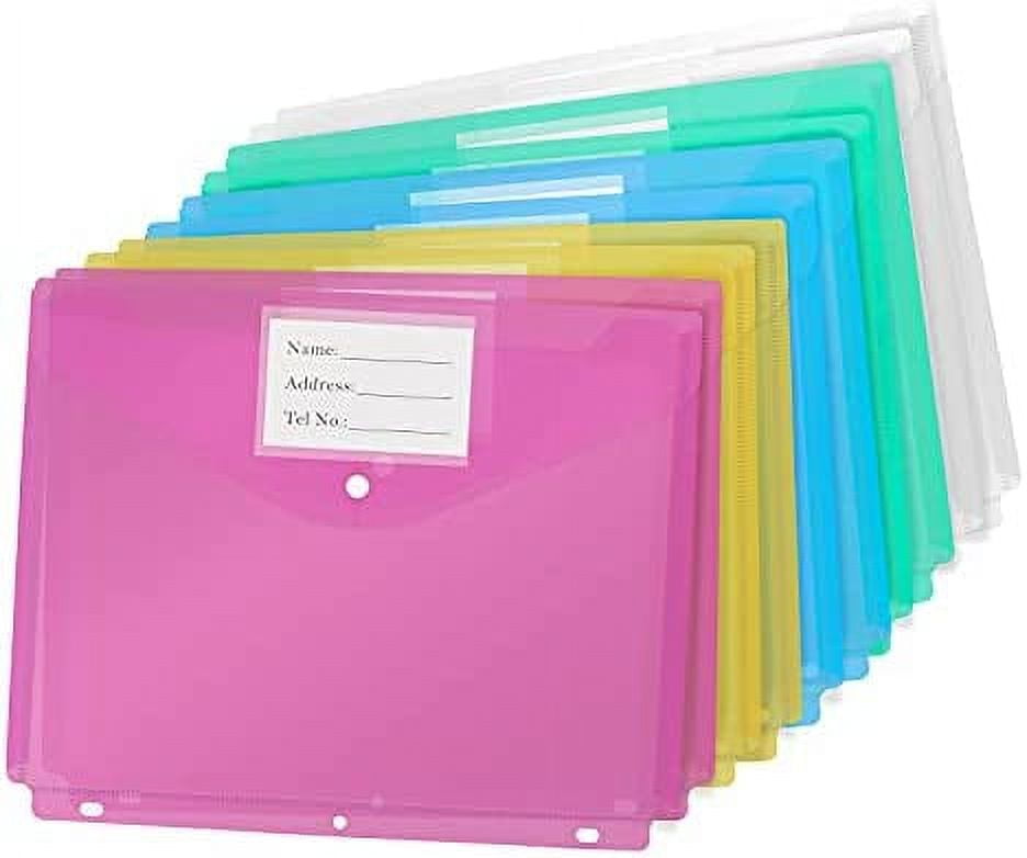 24pcs Binder Folders, Binder Pocket for 3 Ring, Binder Organizer File Folder