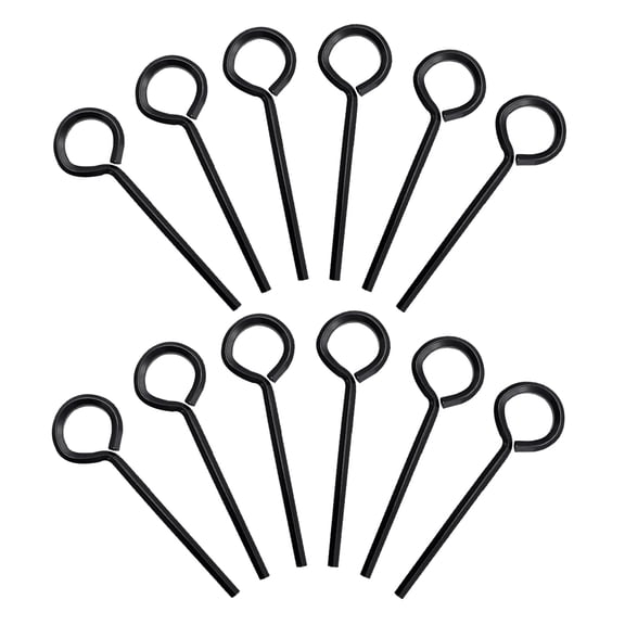 10pcs Black 5/32 inch Standard Hex Dogging Key with Full Loop, Metal Allen Wrench Door Key for Push Bar Panic Exit Device
