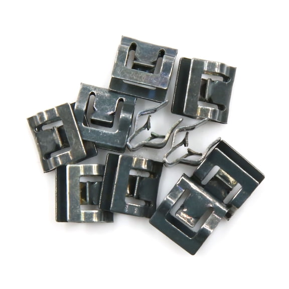 10pcs Black Car Auto Interior Dash Dashboard Trim Metal Retainer Clips
