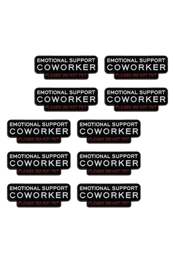 10pcs Black Humor Workplace Brooch Emotion Support Coworker Do Not Pet Zn Alloy Coat Accessory For Professionals