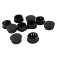 thumbnail image 1 of 10pcs Black Plastic 22mm Dia Push Locking Hole Plugs Button Cover, 1 of 1