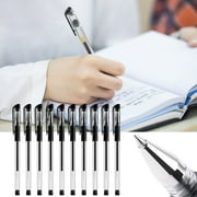 10pcs Black Retractable Gel Pens Set - 0.02in Fine Point Silent Writech Pens with Quick-Dry Smudge-Free Ink, Smooth Writing for Journaling, Note-Taking, Office Tasks & Home Daily Use, 5.91in, Black